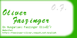 oliver faszinger business card